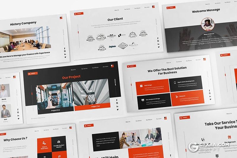30页欧美商务风格商业计划书工作汇报通用Google slides模板 - 顶尖PPT