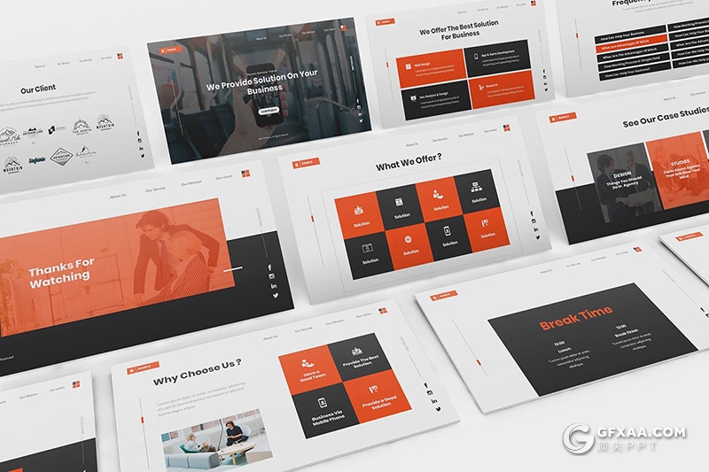 30页欧美商务风格商业计划书工作汇报通用Google slides模板 - 顶尖PPT