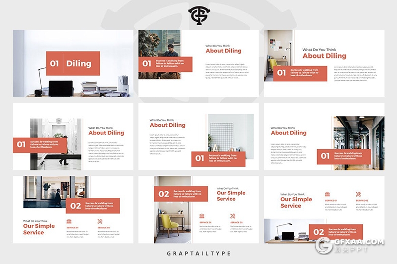 30页扁平化简约风格国外商务风格PPT模板 - 顶尖PPT