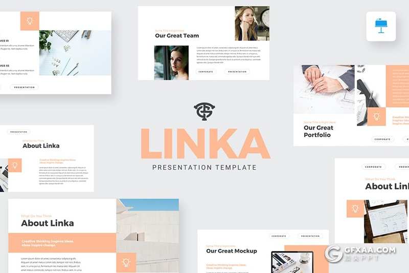 30页扁平化商务风格企业团队简介通用keynote模板 - 顶尖PPT