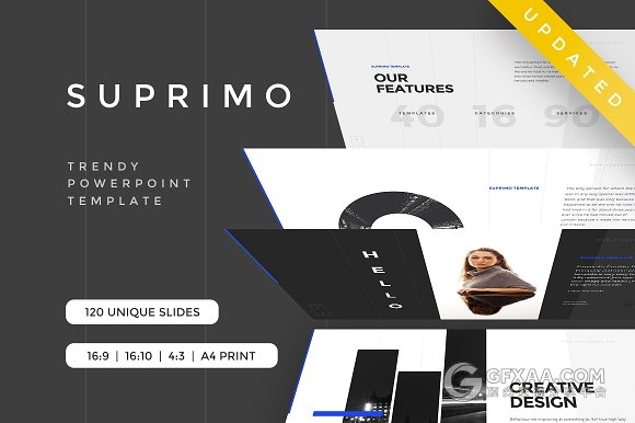 110页扁平化极简风格PPT模板包含图片 - 顶尖PPT