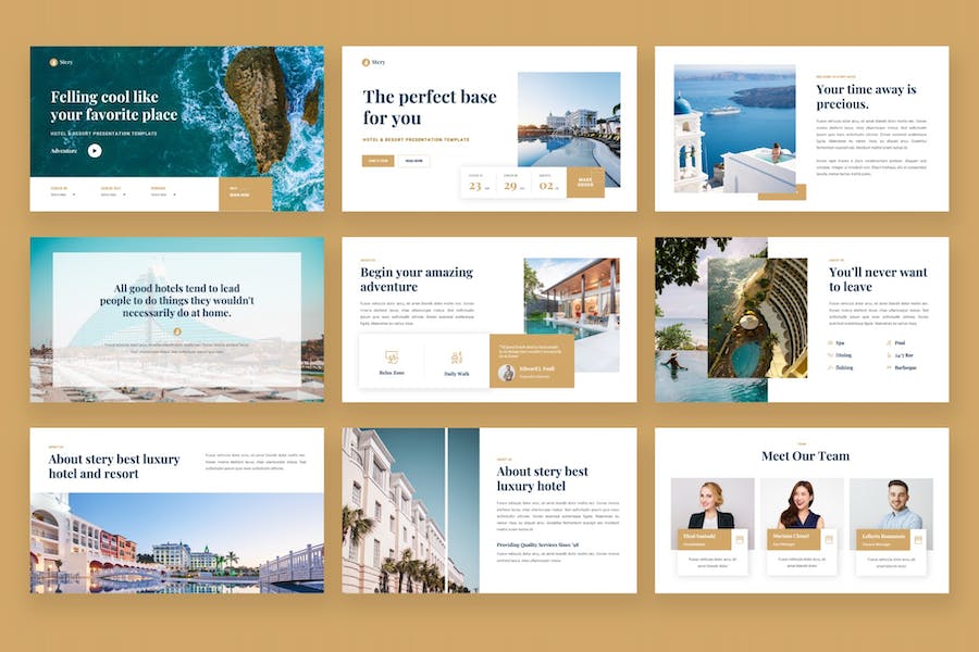 酒店度假村民宿keynote模板 - 顶尖PPT