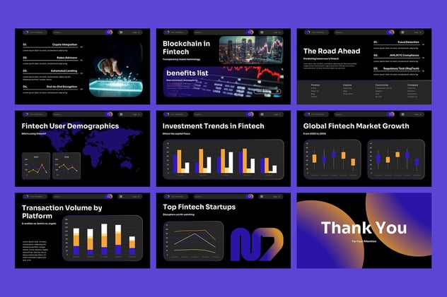 数字金融科技融资方案PPT模板 - 顶尖PPT