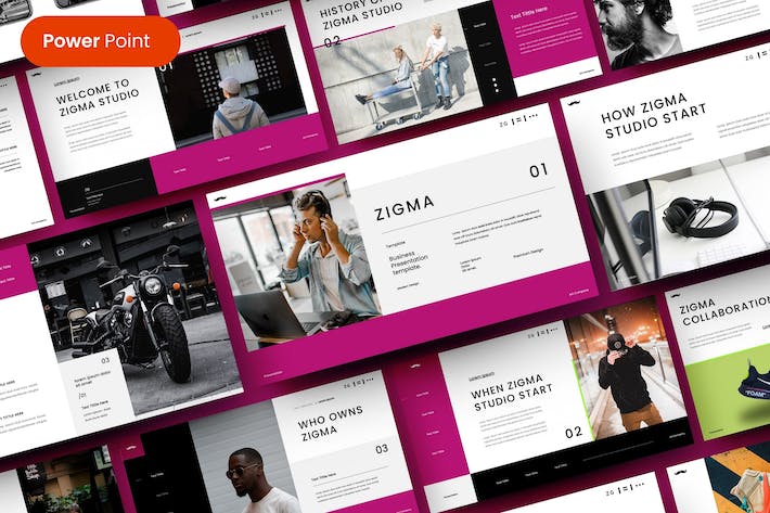 欧美简约时尚服装饰品展示介绍PPT模板 - 顶尖PPT