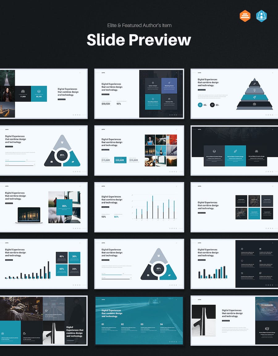 创意简约风格商务通用PPT模板 - 顶尖PPT