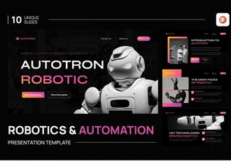 AI人工智能机器人技术主题PPT模板 - 顶尖PPT