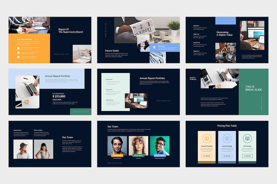 高级年度报告主题Keynote模板 - 顶尖PPT