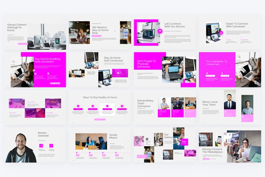 紫色商业计划团队介绍商务合作通用keynote模板 - 顶尖PPT