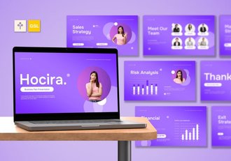 紫色渐变事业代理商业计划PPT模板 - 顶尖PPT