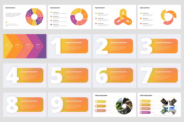企业解决方案信息图形地图PPT模板 - 顶尖PPT