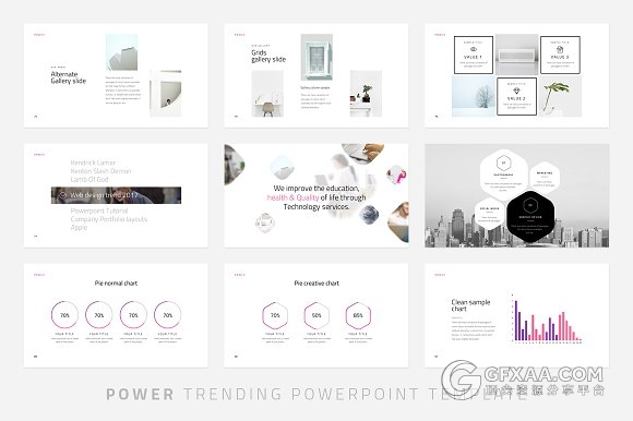 120页极简艺术唯美风格PPT模板 - 顶尖PPT