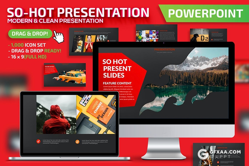 35页创意图片占位符图片展示PPT模板 - 顶尖PPT