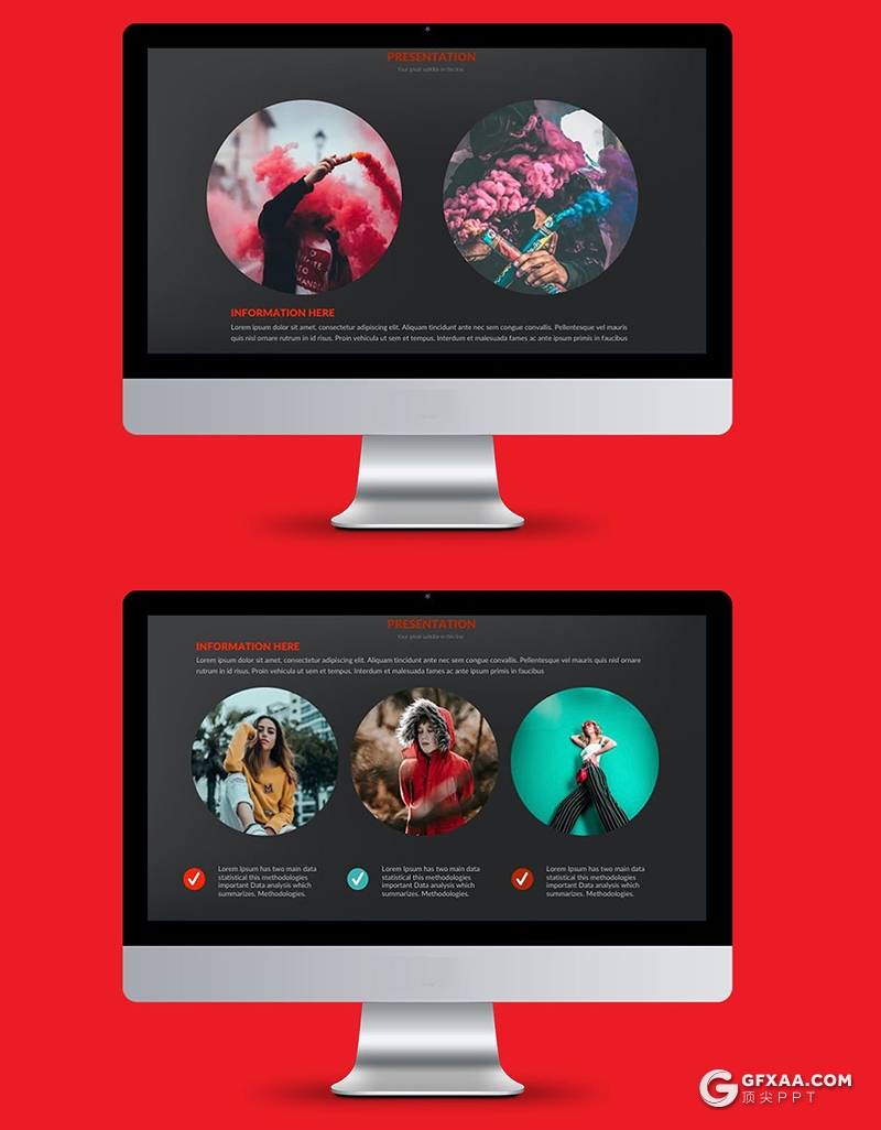 35页创意图片占位符图片展示PPT模板 - 顶尖PPT