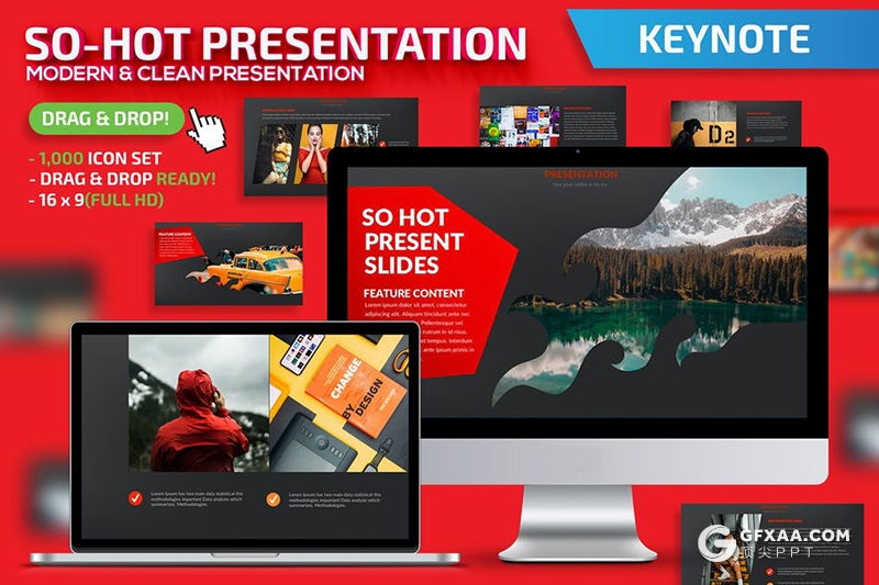 35页创意图片占位符图片展示keynote模板 - 顶尖PPT