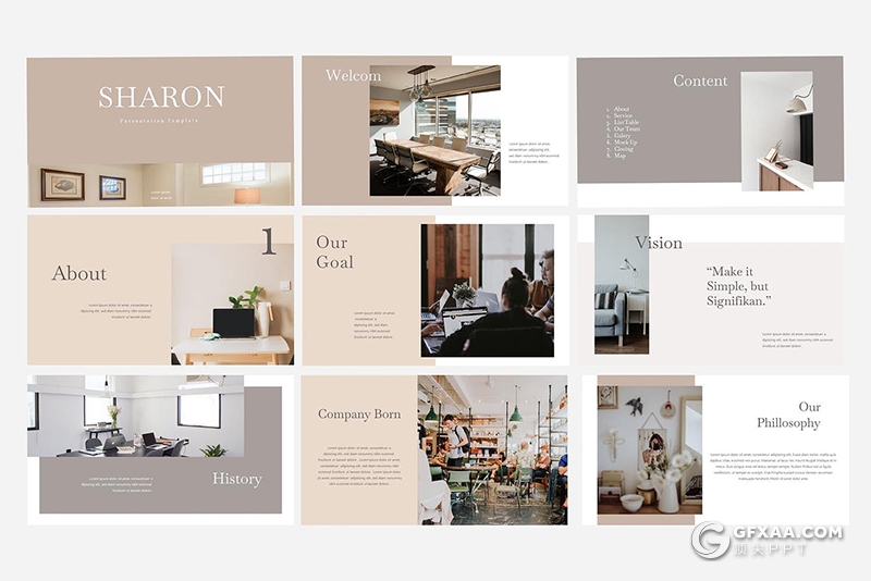 50页时尚流行风格欧美简约PPT模板 - 顶尖PPT