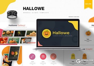 卡通西方节日万圣节南瓜派对活动策划Google slides模板5种配色 - 顶尖PPT