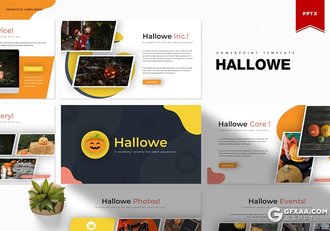 卡通西方节日万圣节南瓜派对活动策划PPT模板5种配色 - 顶尖PPT