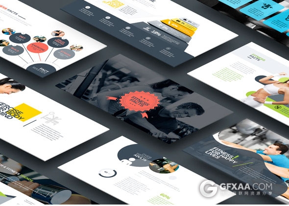 健身强体锻炼分析总结Keynote模板 - 顶尖PPT