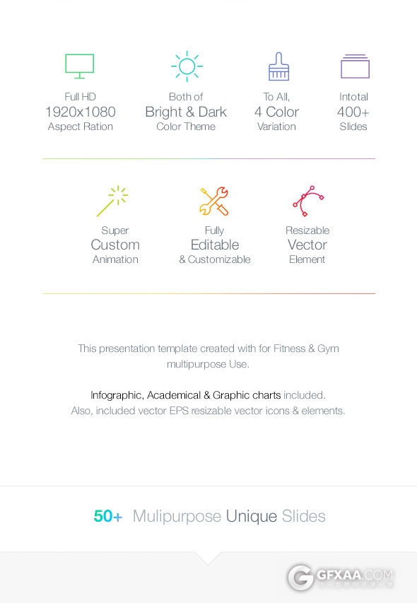 健身强体锻炼分析总结Keynote模板 - 顶尖PPT