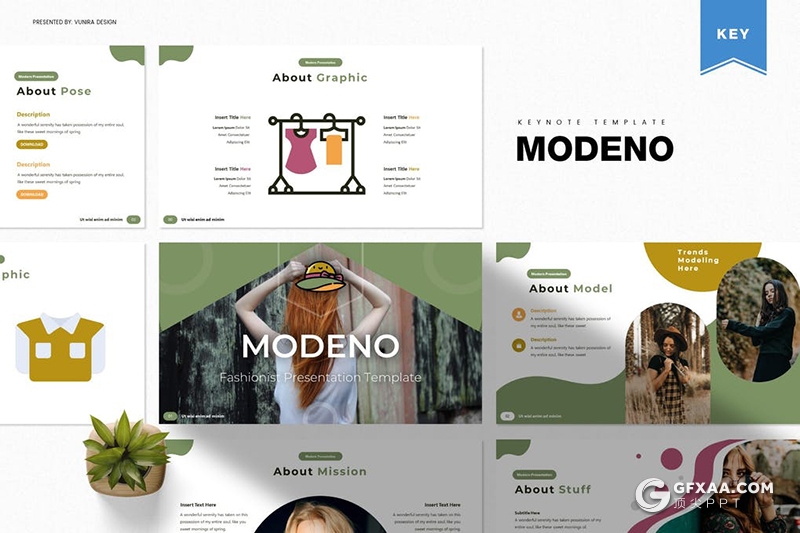 30页卡通图形服装市场调研分析keynote模板 - 顶尖PPT