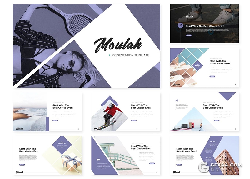 30页国外简约风格商务多用途PPT模板5种配色 - 顶尖PPT