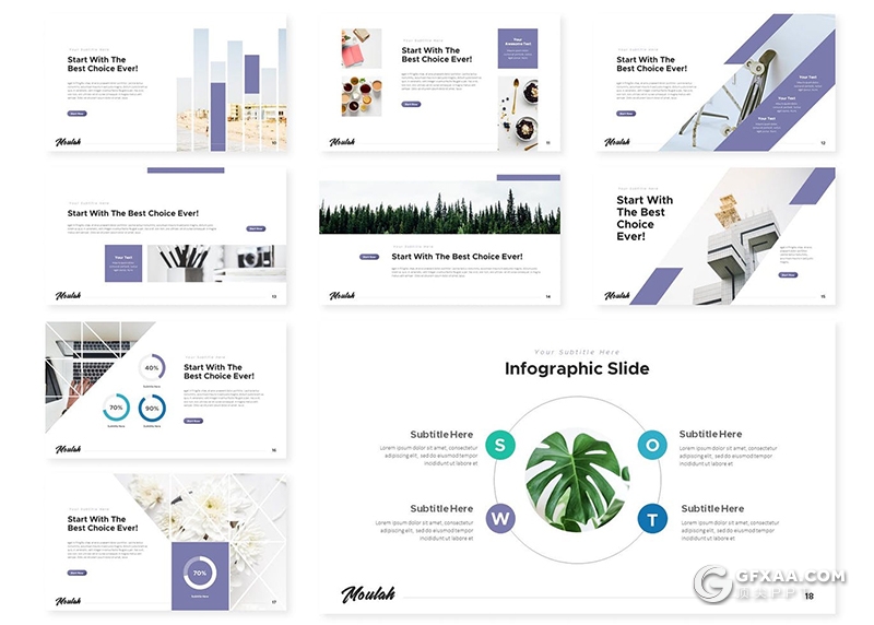 30页国外简约风格商务多用途PPT模板5种配色 - 顶尖PPT