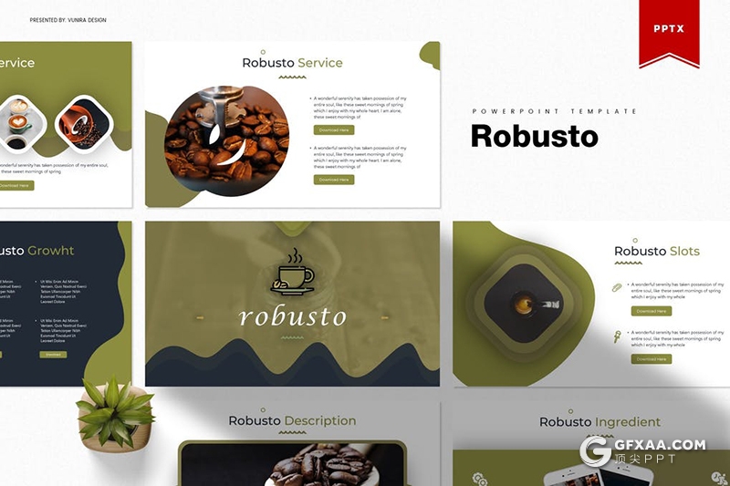 30页咖啡产品宣传咖啡种类咖啡主题PPT模板5种配色 - 顶尖PPT
