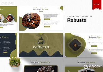 30页咖啡产品宣传咖啡种类咖啡主题PPT模板5种配色 - 顶尖PPT