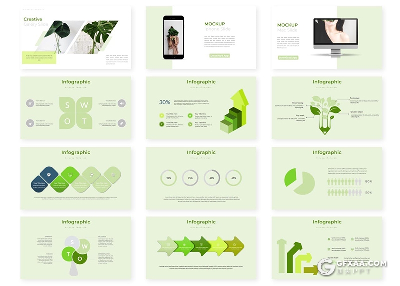 30页国外简约风格PPT模板 - 顶尖PPT