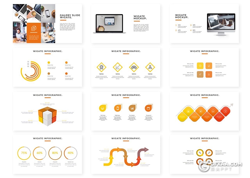 30页欧美商务Google slides模板工作计划项目汇报数据分析谷歌幻灯片 - 顶尖PPT