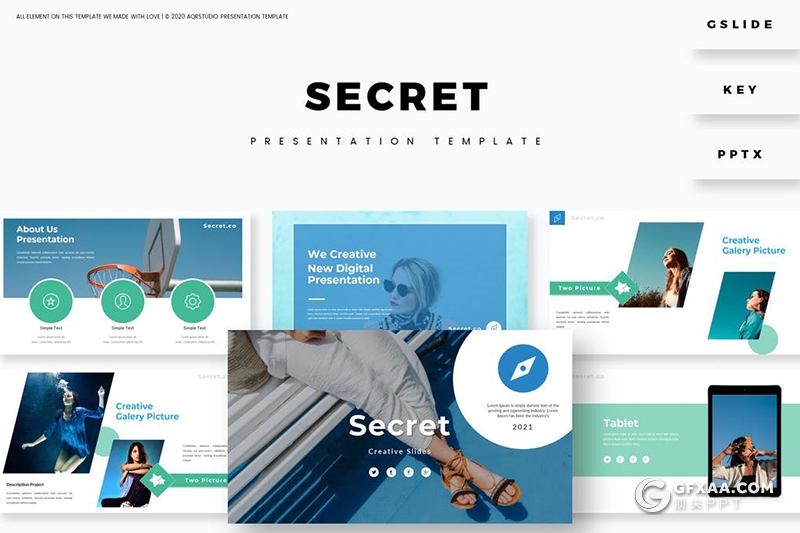 30页蓝绿配色商务计划工作汇报总结通用PPT模板 - 顶尖PPT