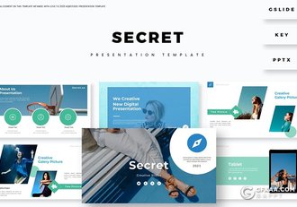 30页蓝绿配色商务计划工作汇报总结通用PPT模板 - 顶尖PPT