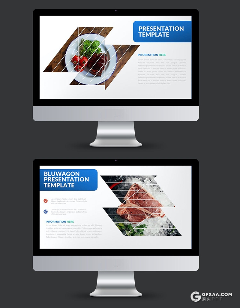 32页创意几何图形图片展示PPT模板 - 顶尖PPT