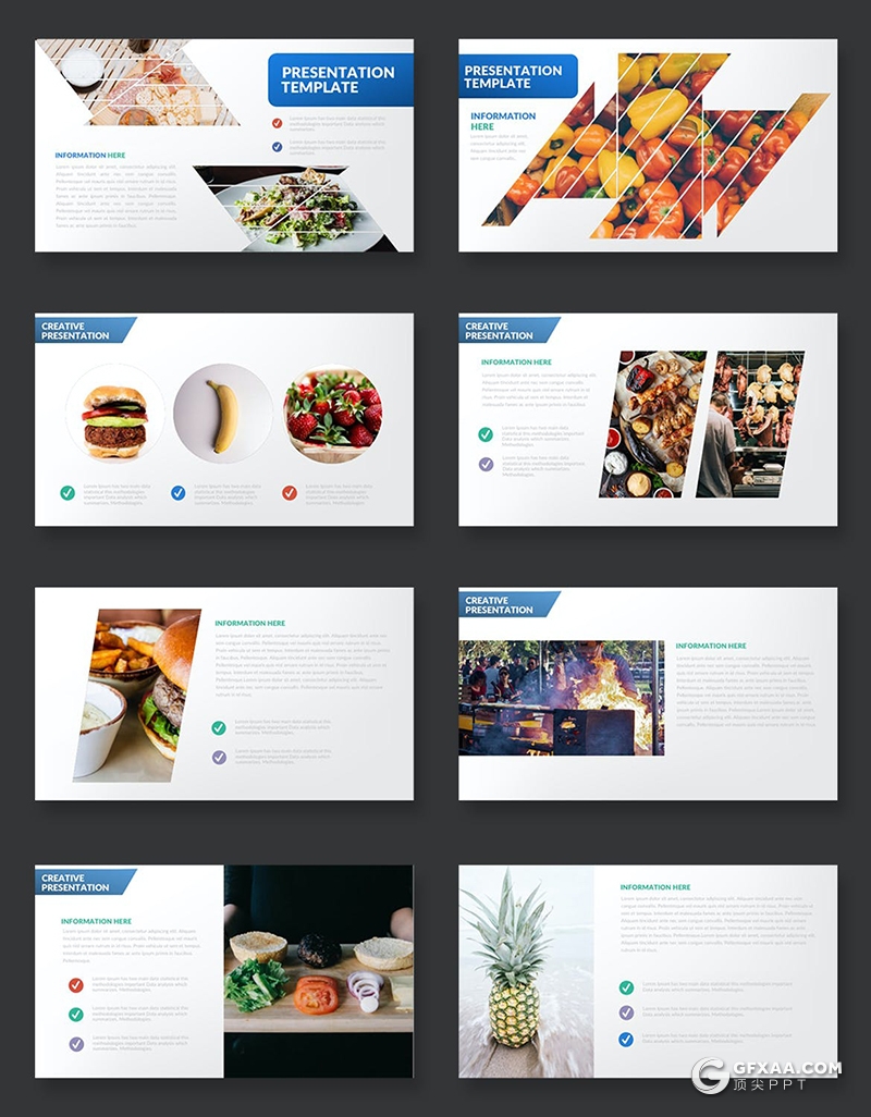 32页创意几何图形图片展示PPT模板 - 顶尖PPT
