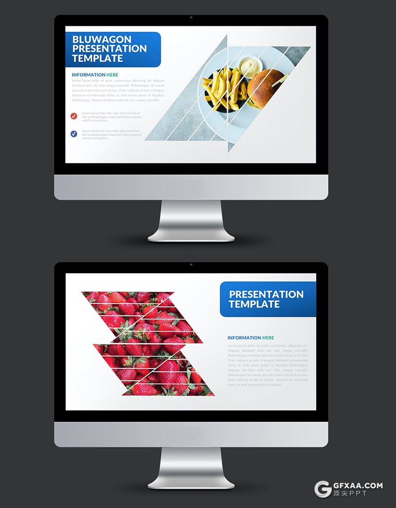 32页创意几何图形图片展示PPT模板 - 顶尖PPT