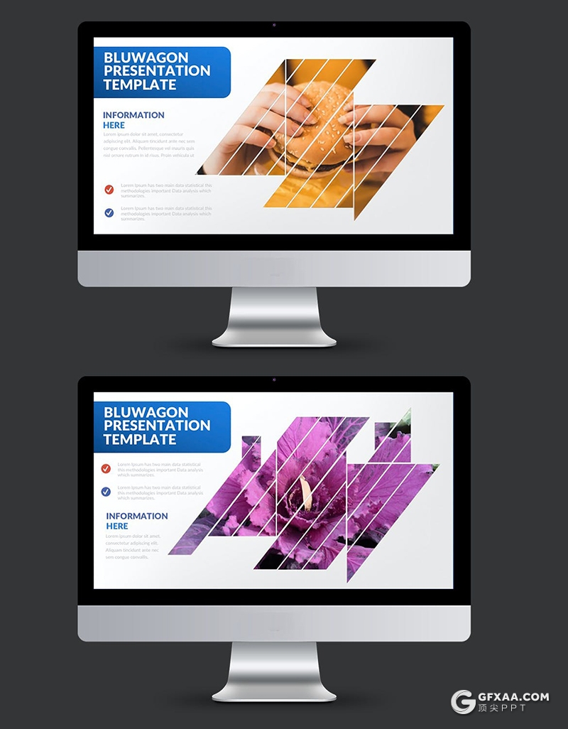 32页创意几何图形图片展示PPT模板 - 顶尖PPT