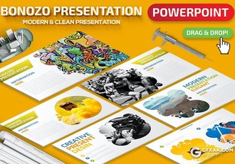 32页创意圆形图片占位符图片展示PPT模板 - 顶尖PPT