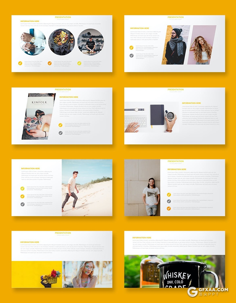 32页创意圆形图片占位符图片展示PPT模板 - 顶尖PPT