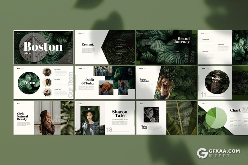 30页简约大气潮流时尚通用国外PPT模板 - 顶尖PPT