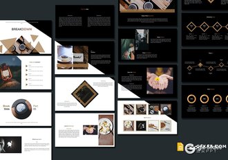 35页黑白两种底色企业宣传介绍工作规划通用PPT模板 - 顶尖PPT