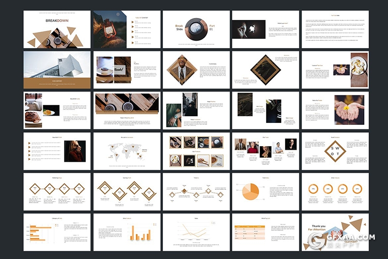 35页黑白两种底色企业宣传介绍工作规划通用PPT模板 - 顶尖PPT