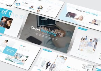 30页商务风格企业介绍项目合作工作规划多用途keynote模板5种配色 - 顶尖PPT