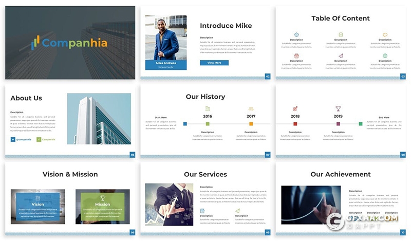 30页国外企业介绍项目合作工作汇报通用keynote模板 - 顶尖PPT
