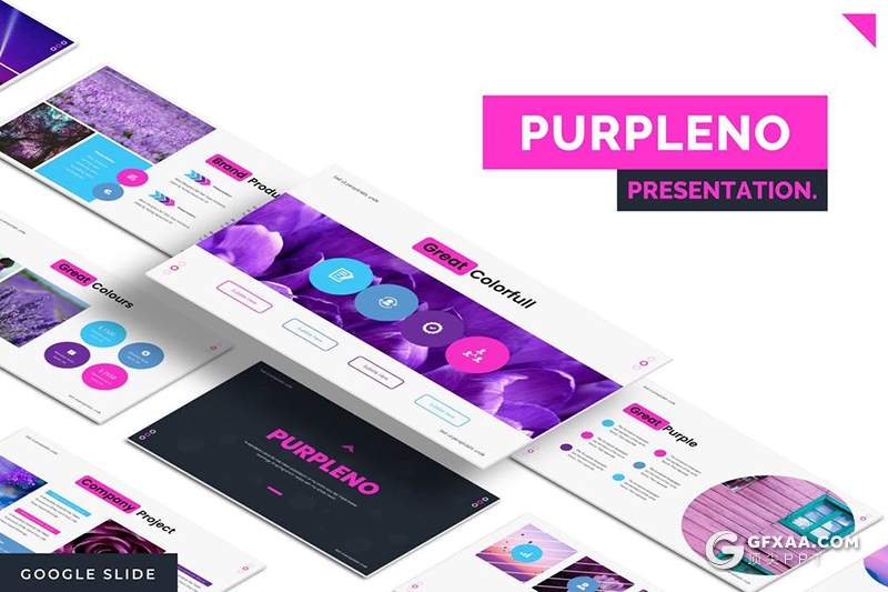 30页花卉植物宣传介绍种类分析Google slides模板5种配色 - 顶尖PPT