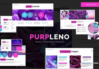 30页花卉植物宣传介绍种类分析keynote模板5种配色 - 顶尖PPT