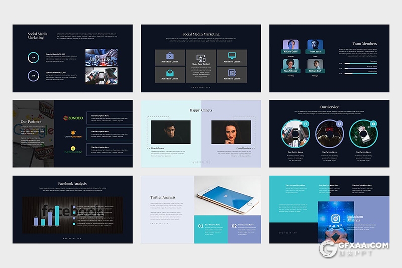 31页扁平化商务工作计划总结企业会议通用PPT模板 - 顶尖PPT