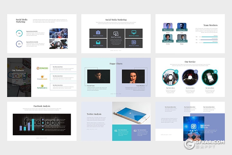 31页扁平化商务工作计划总结企业会议通用PPT模板 - 顶尖PPT