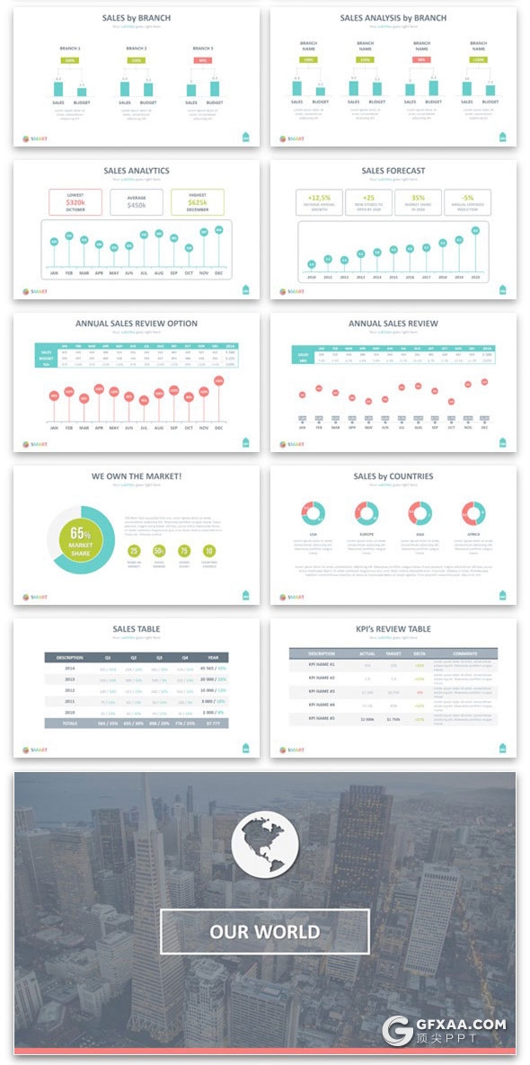 333页彩色动画欧美商务数据统计工作汇报企业介绍通用PPT模板16:9/4:3尺寸ppt - 顶尖PPT