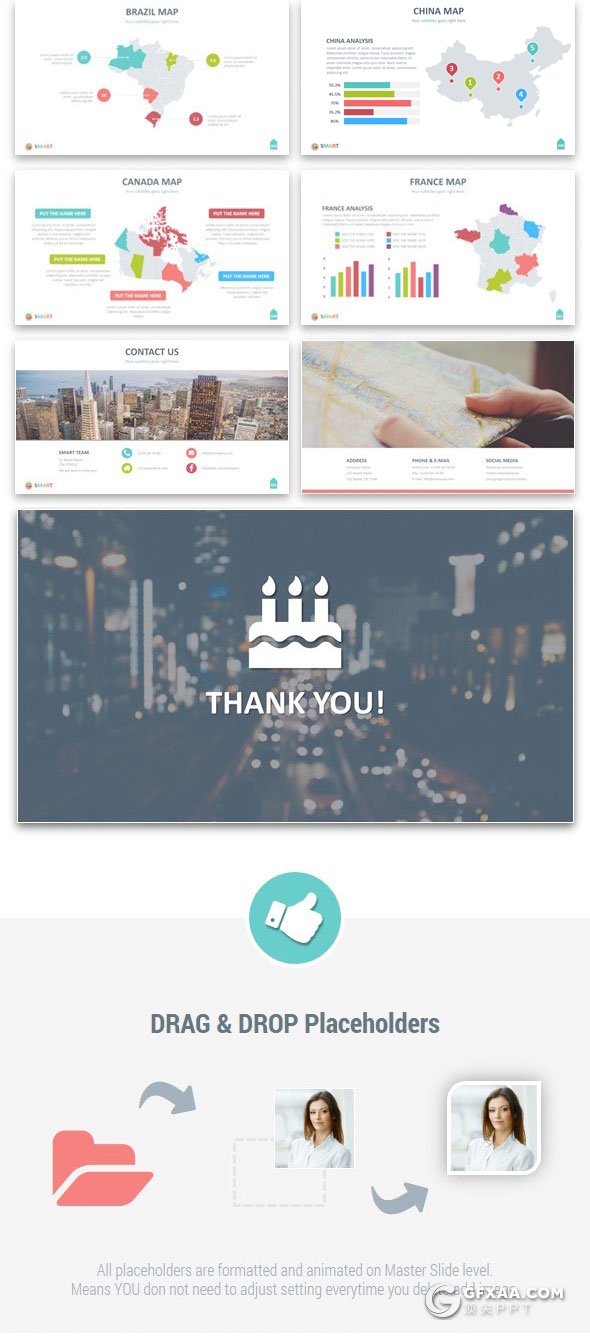 333页彩色动画欧美商务数据统计工作汇报企业介绍通用PPT模板16:9/4:3尺寸ppt - 顶尖PPT