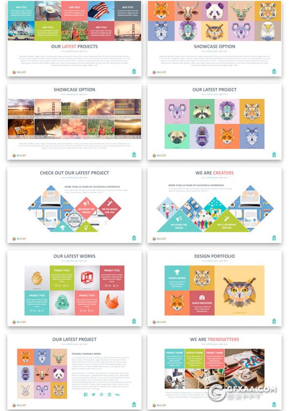 333页彩色动画欧美商务数据统计工作汇报企业介绍通用PPT模板16:9/4:3尺寸ppt - 顶尖PPT